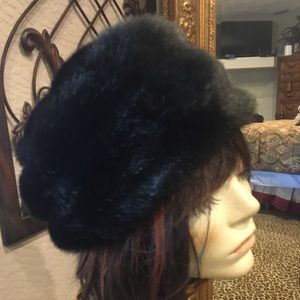 Vintage Faux Fur Hat  Small
